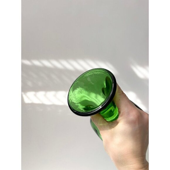 Vintage Midcentury modern Empoli Glass Square Decanter w/ Stopper - Picture 10 of 10